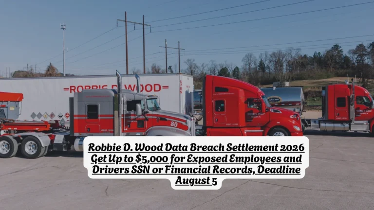 Robbie D. Wood Data Breach Settlement 2026  Get Up to $5,000 for Exposed Employees and Drivers SSN or Financial Records, Deadline August 5