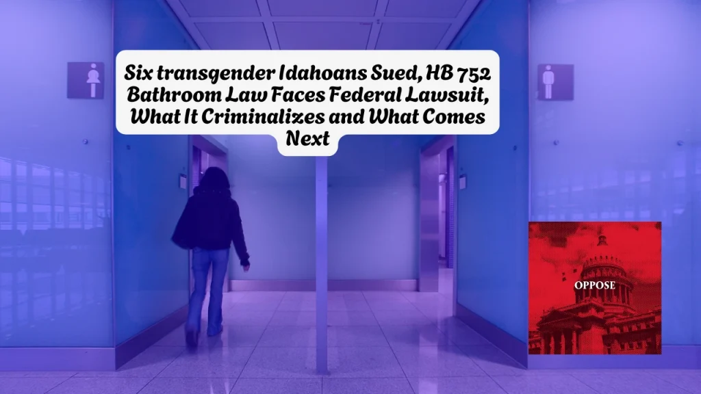 Six transgender Idahoans Sued, HB 752 Bathroom Law Faces Federal Lawsuit, What It Criminalizes and What Comes Next
