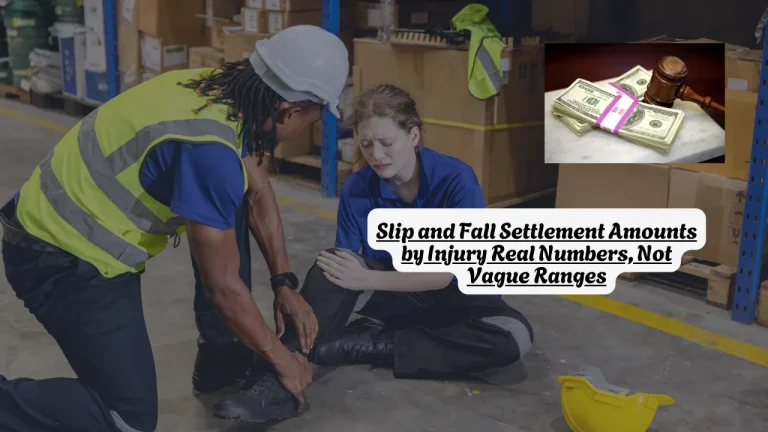 Slip and Fall Settlement Amounts by Injury Real Numbers, Not Vague Ranges