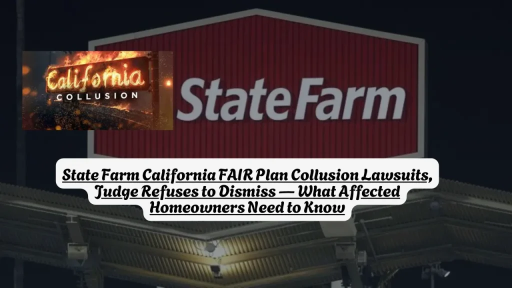 State Farm California FAIR Plan Collusion Lawsuits, Judge Refuses to Dismiss, What Affected Homeowners Need to Know