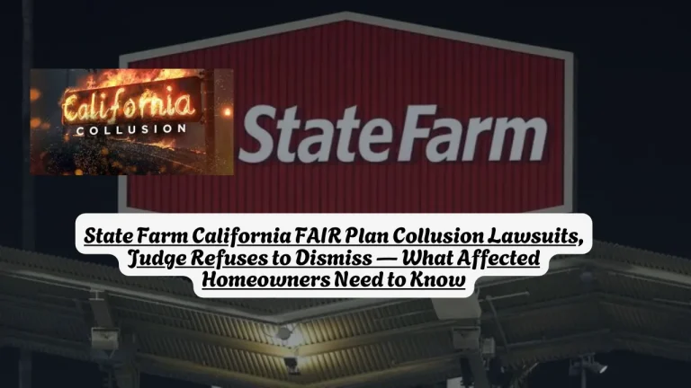 State Farm California FAIR Plan Collusion Lawsuits, Judge Refuses to Dismiss, What Affected Homeowners Need to Know