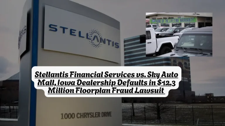 Stellantis Financial Services vs. Sky Auto Mall, Iowa Dealership Defaults in $12.3 Million Floorplan Fraud Lawsuit