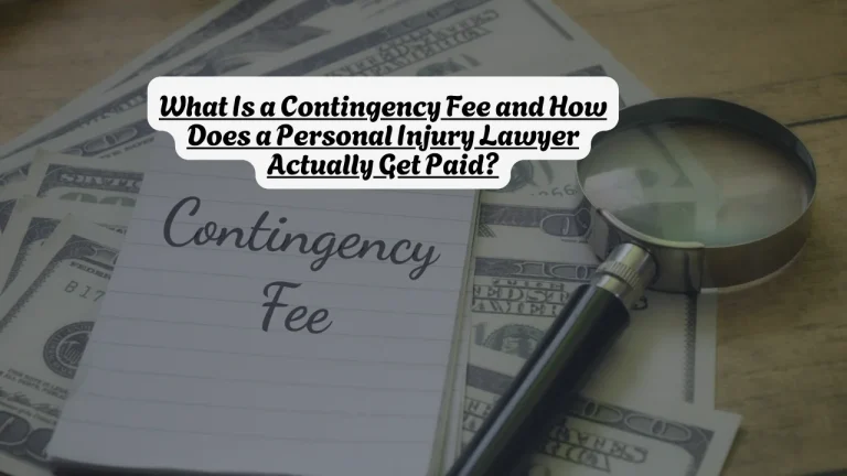 What Is a Contingency Fee and How Does a Personal Injury Lawyer Actually Get Paid?
