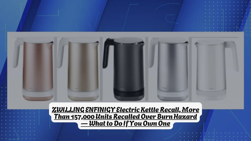 ZWILLING ENFINIGY Electric Kettle Recall, More Than 157,000 Units Recalled Over Burn Hazard — What to Do If You Own One