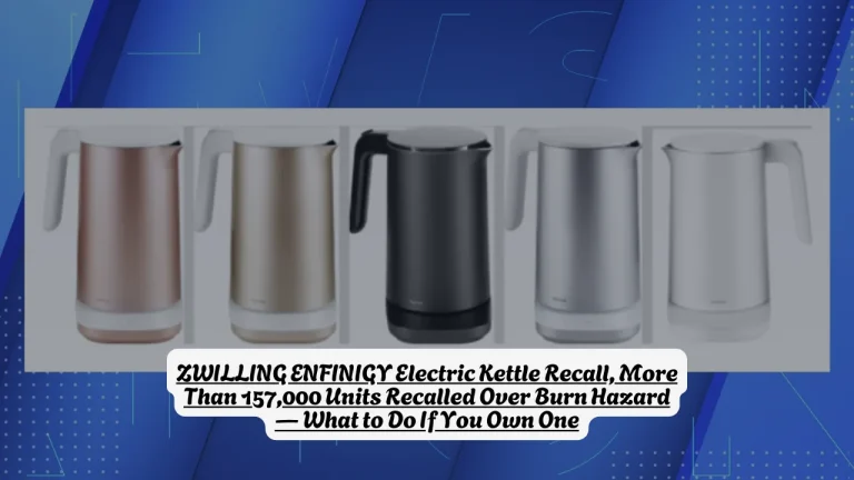 ZWILLING ENFINIGY Electric Kettle Recall, More Than 157,000 Units Recalled Over Burn Hazard — What to Do If You Own One