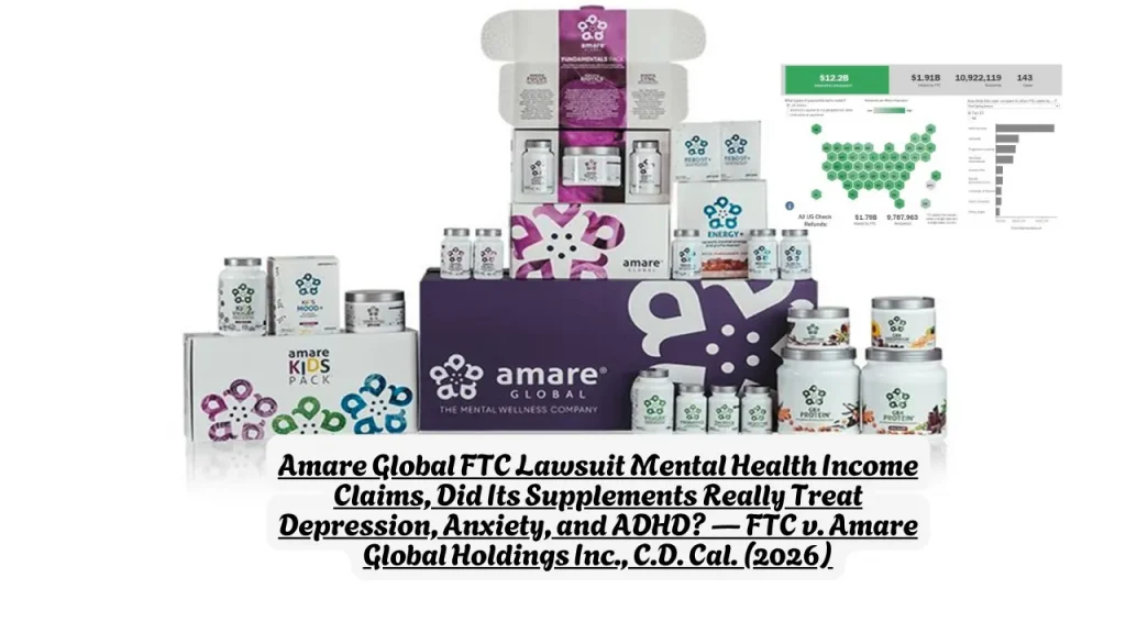 Amare Global FTC Lawsuit Mental Health Income Claims, Did Its Supplements Really Treat Depression, Anxiety, and ADHD? — FTC v. Amare Global Holdings Inc., C.D. Cal. (2026)