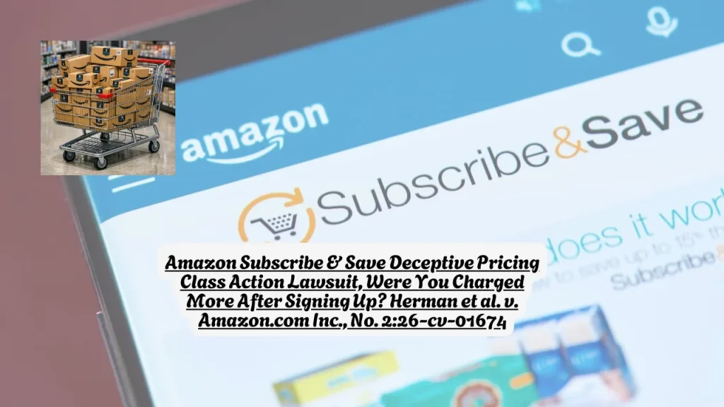 Amazon Subscribe & Save Deceptive Pricing Class Action Lawsuit, Were You Charged More After Signing Up? Herman et al. v. Amazon.com Inc., No. 2:26-cv-01674 1 Amazon Subscribe & Save Deceptive Pricing Class Action Lawsuit, Were You Charged More After Signing Up? Herman et al. v. Amazon.com Inc., No. 2:26-cv-01674