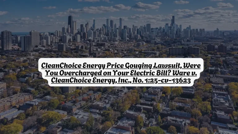 CleanChoice Energy Price Gouging Lawsuit, Were You Overcharged on Your Electric Bill? Ware v. CleanChoice Energy, Inc., No. 1:25-cv-13623