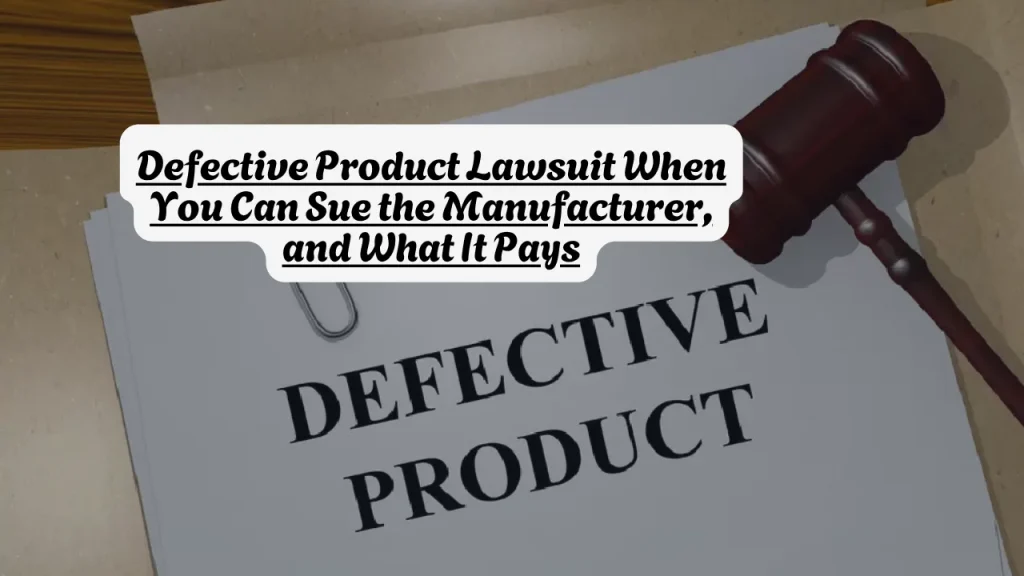 Defective Product Lawsuit When You Can Sue the Manufacturer, and What It Pays