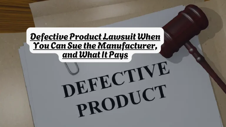 Defective Product Lawsuit When You Can Sue the Manufacturer, and What It Pays