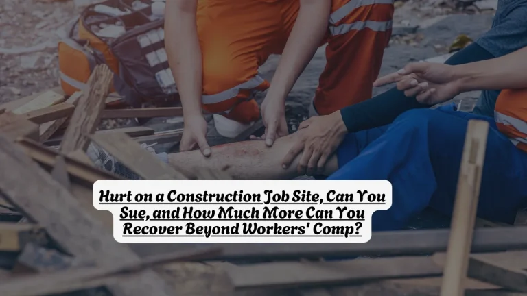 Hurt on a Construction Job Site, Can You Sue, and How Much More Can You Recover Beyond Workers' Comp?