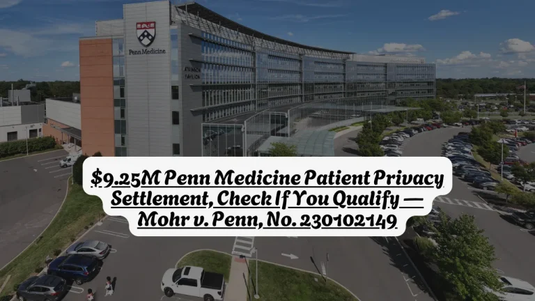 $9.25M Penn Medicine Patient Privacy Settlement, Check If You Qualify — Mohr v. Penn, No. 230102149