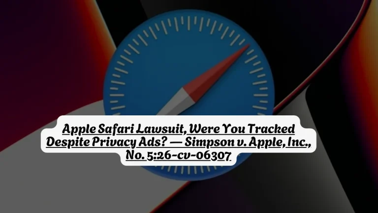 Apple Safari Lawsuit, Were You Tracked Despite Privacy Ads? — Simpson v. Apple, Inc., No. 5:26-cv-06307