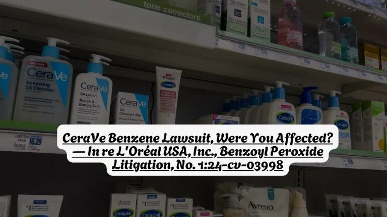 CeraVe Benzene Lawsuit, Were You Affected? — In re L'Oréal USA, Inc., Benzoyl Peroxide Litigation, No. 1:24-cv-03998