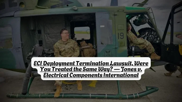 ECI Deployment Termination Lawsuit, Were You Treated the Same Way? — Jones v. Electrical Components International