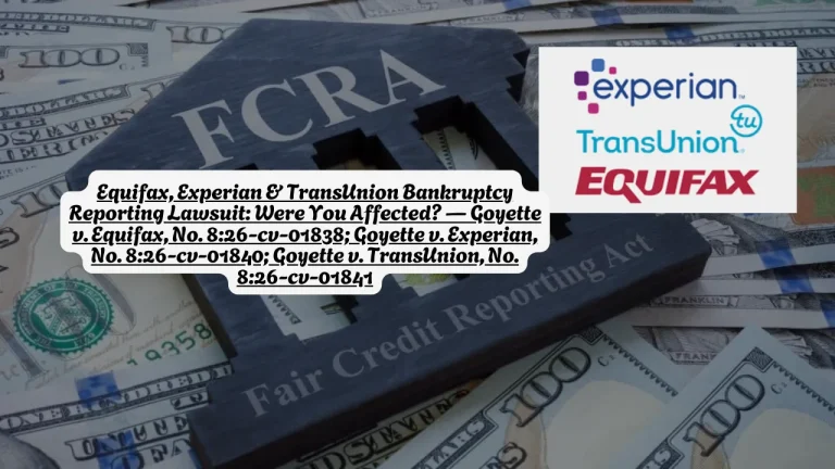 Equifax, Experian & TransUnion Bankruptcy Reporting Lawsuit, Were You Affected? — Goyette v. Equifax, No. 8:26-cv-01838; Goyette v. Experian, No. 8:26-cv-01840; Goyette v. TransUnion, No. 8:26-cv-01841