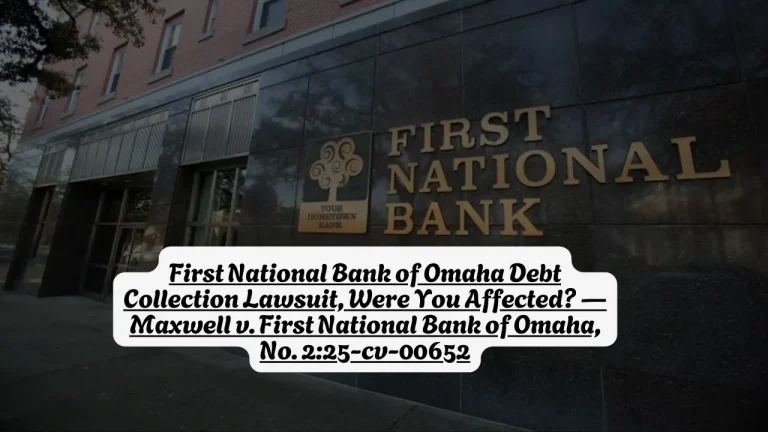 First National Bank of Omaha Debt Collection Lawsuit, Were You Affected? — Maxwell v. First National Bank of Omaha, No. 2:25-cv-00652
