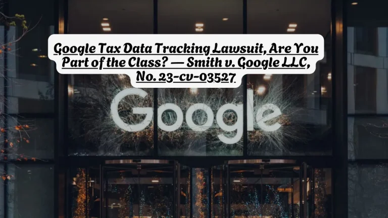 Google Tax Data Tracking Lawsuit, Are You Part of the Class? — Smith v. Google LLC, No. 23-cv-03527
