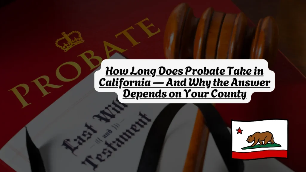 How Long Does Probate Take in California? And Why the Answer Depends on Your County Meta description