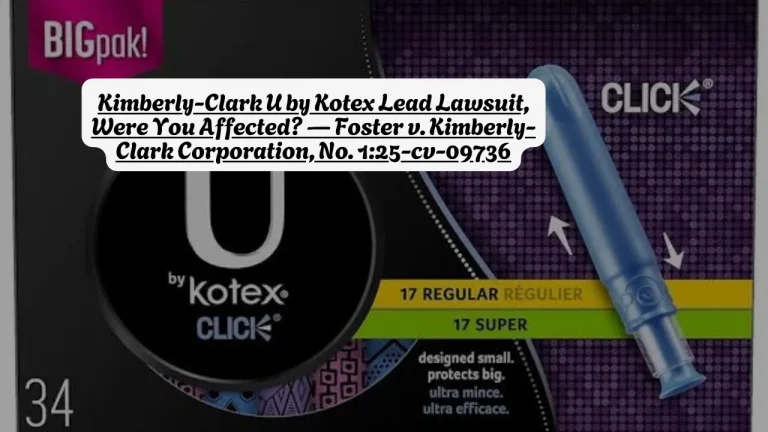 Kimberly-Clark U by Kotex Lead Lawsuit, Were You Affected? — Foster v. Kimberly-Clark Corporation, No. 1:25-cv-09736