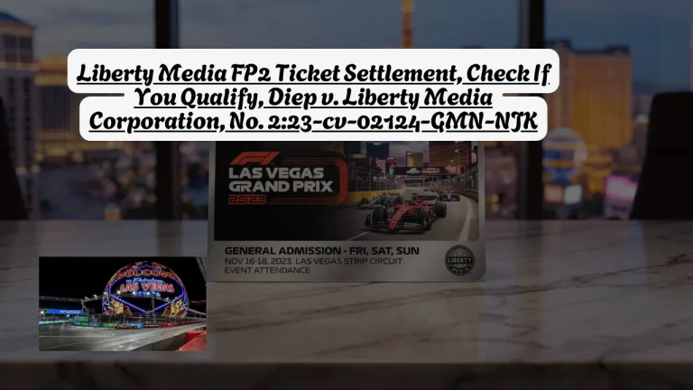 Liberty Media FP2 Ticket Settlement, Check If You Qualify, Diep v. Liberty Media Corporation, No. 2:23-cv-02124-GMN-NJK