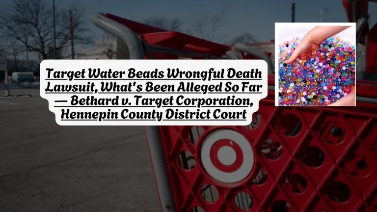 Target Water Beads Wrongful Death Lawsuit, What's Been Alleged So Far — Bethard v. Target Corporation, Hennepin County District Court