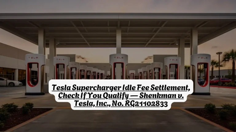 Tesla Supercharger Idle Fee Settlement, Check If You Qualify — Shenkman v. Tesla, Inc., No. RG21102833