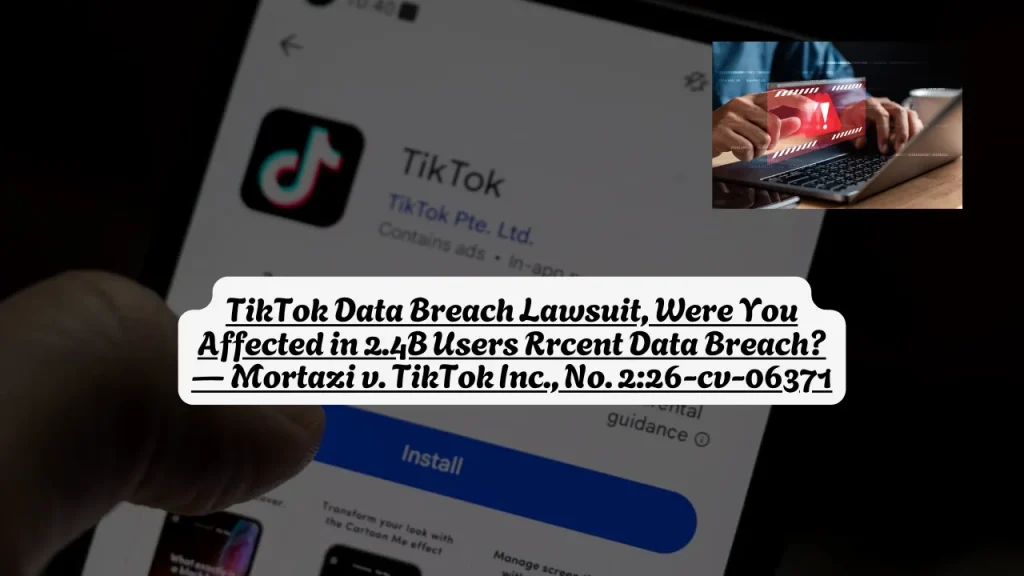 TikTok Data Breach Lawsuit, Were You Affected in 2.4B Users Recent Data Breach? — Mortazi v. TikTok Inc., No. 2:26-cv-06371
