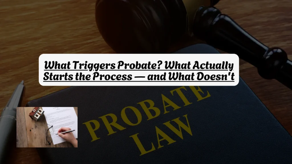 What Triggers Probate? What Actually Starts the Process — and What Doesn't