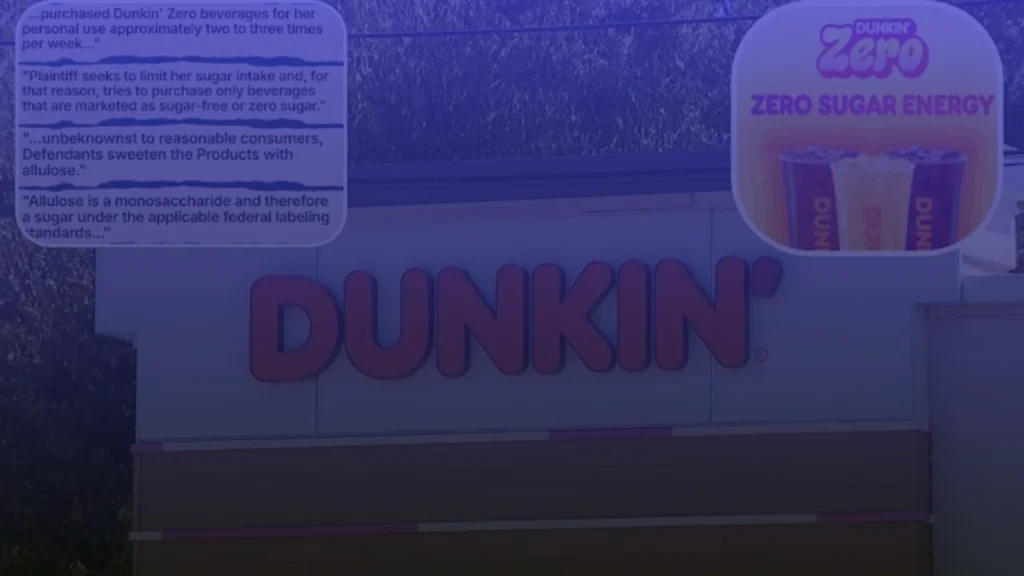 Dunkin Zero Allulose Lawsuit, Does "Zero Sugar" Really Mean Zero Sugar?