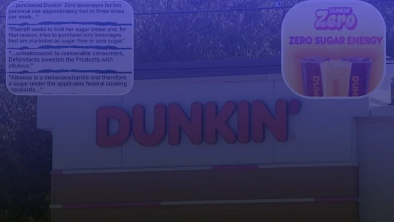 Dunkin Zero Allulose Lawsuit, Does "Zero Sugar" Really Mean Zero Sugar?